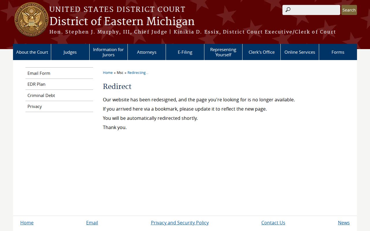 Saginaw case search federal court contact source