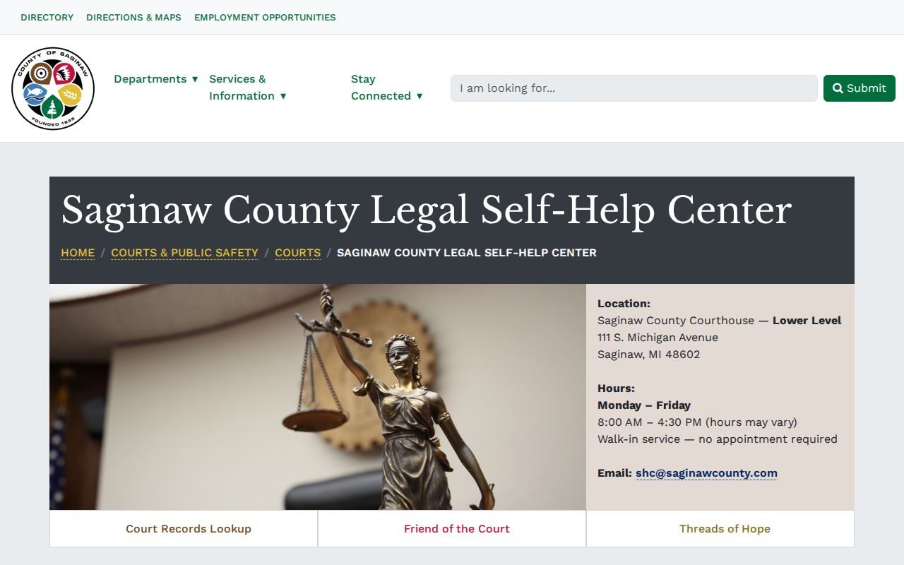 Saginaw court records public kiosk and scanner source